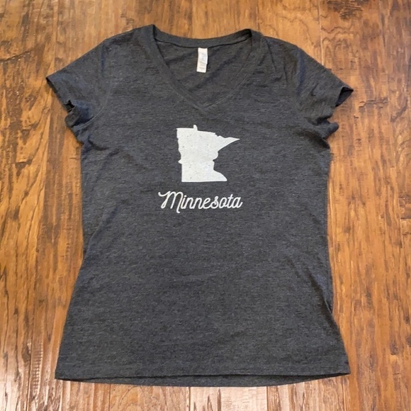 Bella Canvas Tops - BELLA Minnesota State Gray T-Shirt large